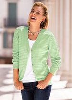 Strickjacke mit Z&ouml;pfchendessin 