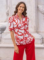 Bluse mit Hemdkragen 