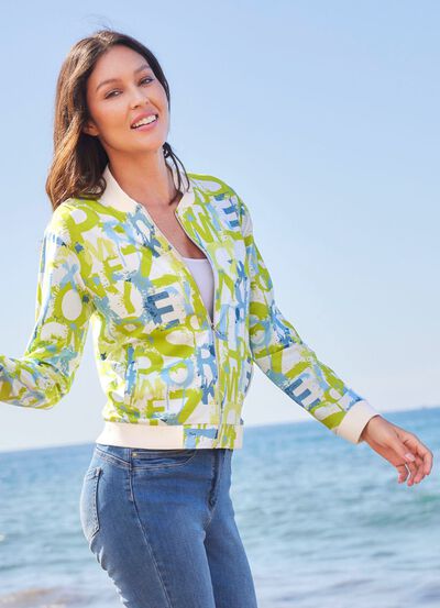 Blusenjacke mit tollem Dessin 