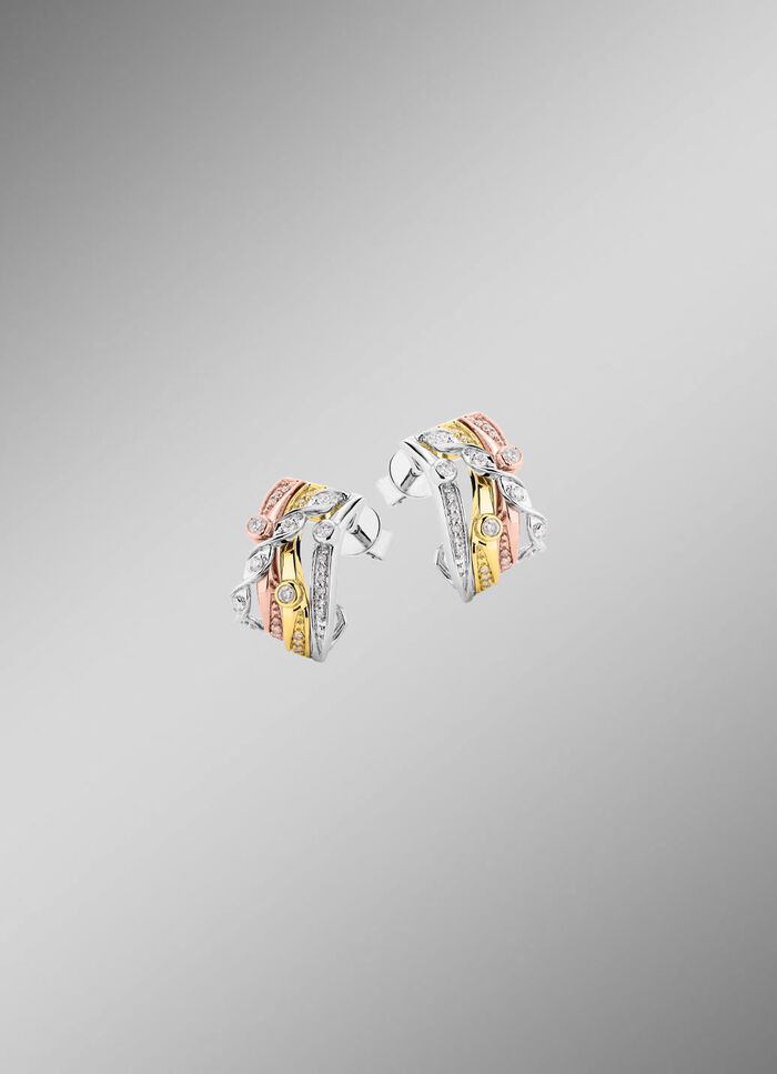 Ohrstecker mit 16 Brillanten und 40 Diamanten 