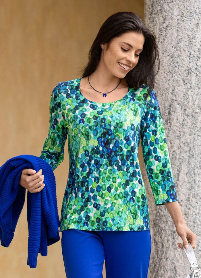 Shirt mit farbbrillantem Alloverdruck 