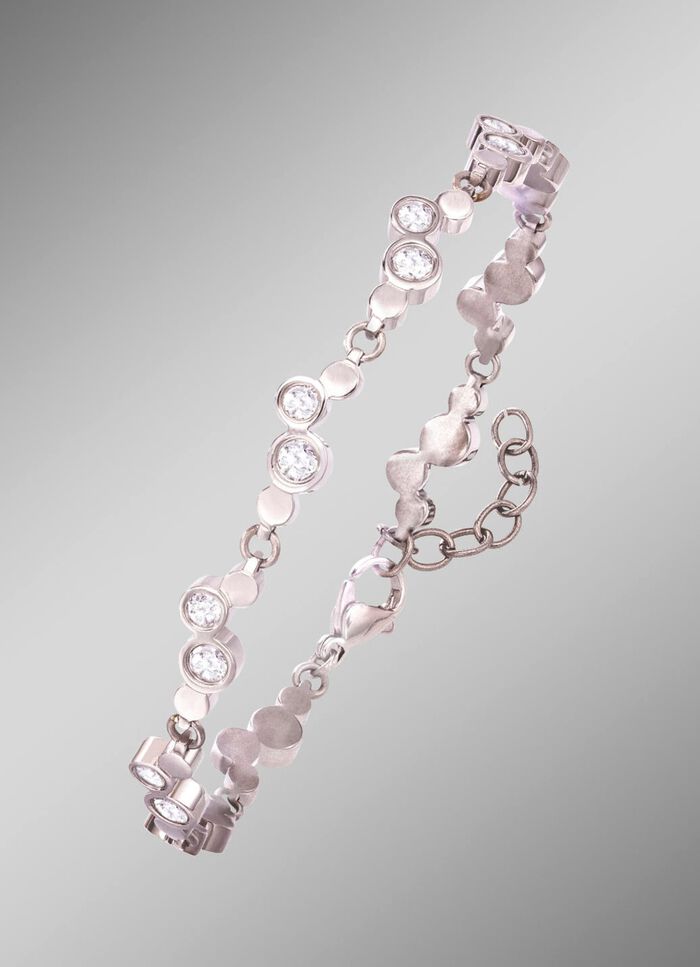 Armband aus Titan mit synth. Zirkonia 