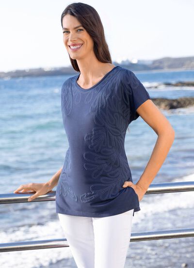Shirt mit Relief-Druck  