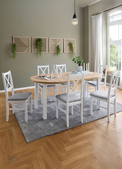 Esszimmerm&ouml;bel im Landhausstil mit Massivholzgestellen 