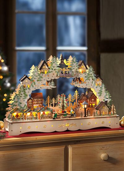 Schwibbogen mit Seiffener Kirche 